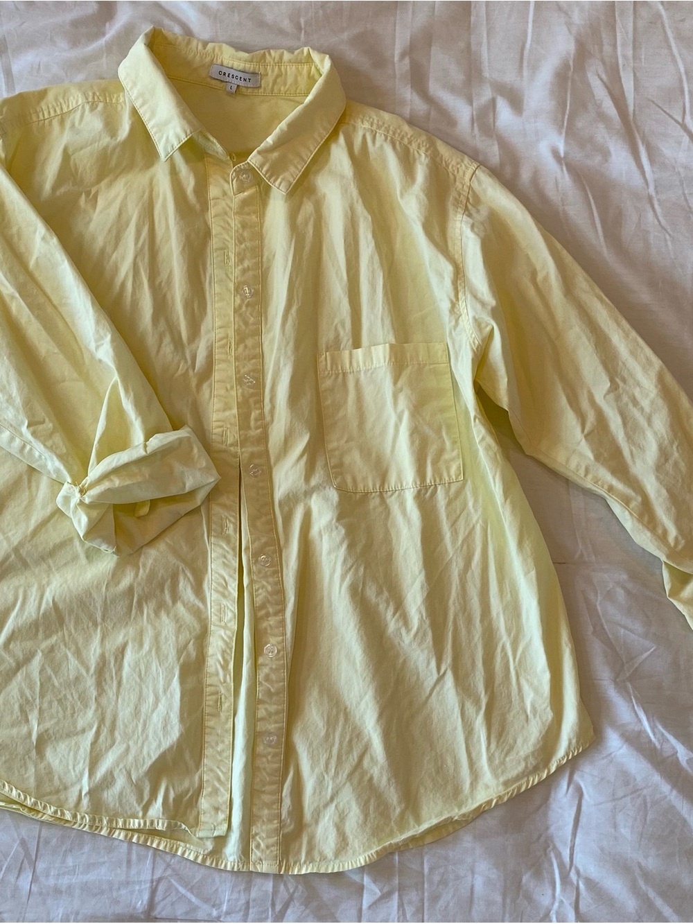 Crescent Pale Yellow Button-Down Shirt